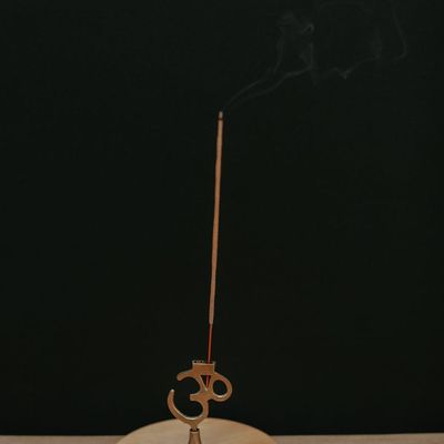 Close up of incense smoke in a peaceful room