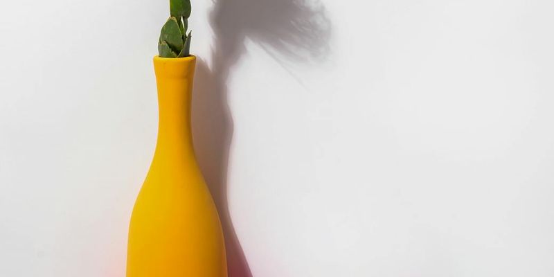 Yoga studio interior with minimal design and cyan accents